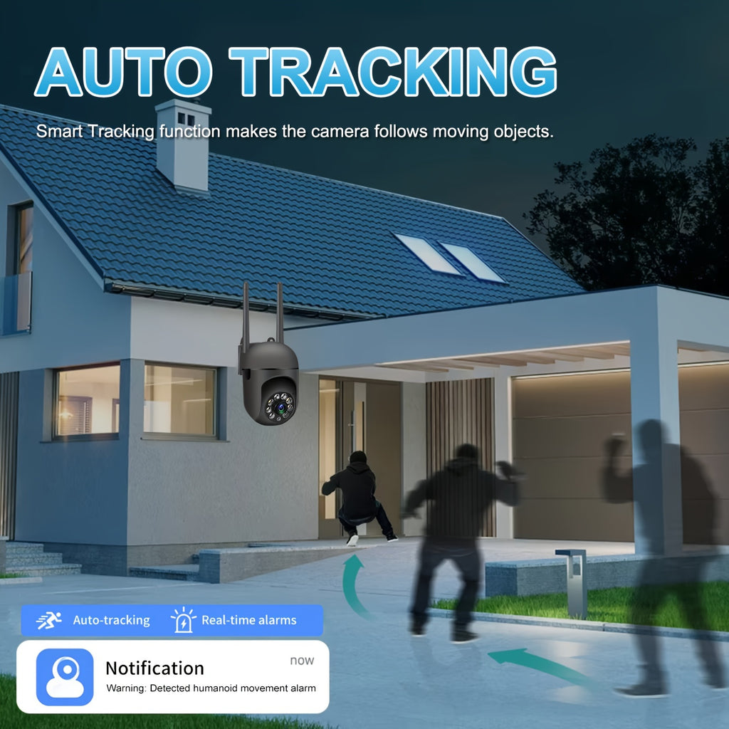 360° Outdoor WiFi Security Camera with Night Vision
