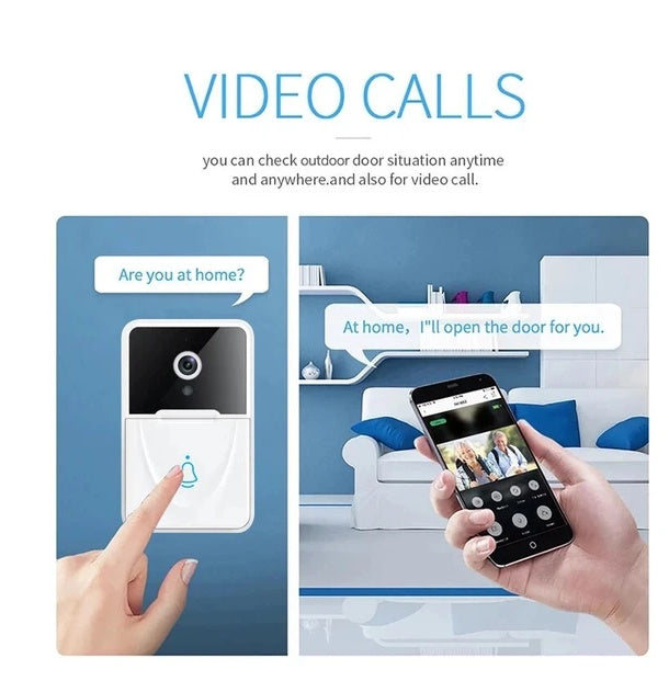 Smart WiFi Video Doorbell with Two-Way Audio & Night Vision