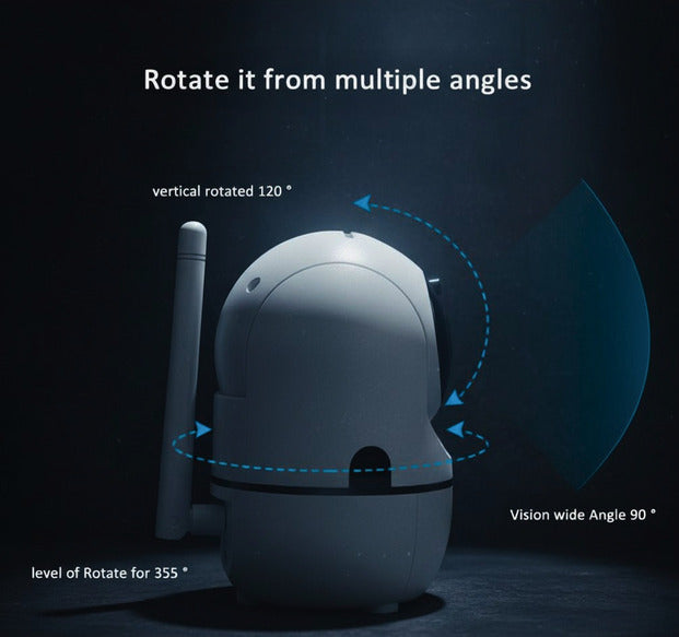 1080P WiFi Baby & Pet Monitor with Night Vision & 360° Pan