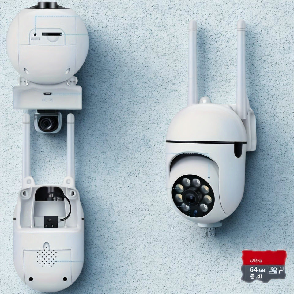 360° Outdoor WiFi Security Camera with Night Vision