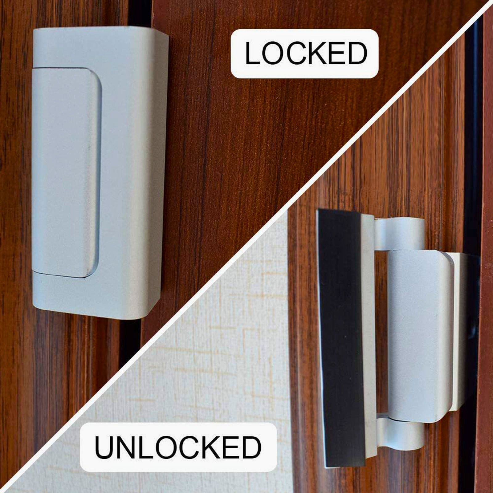 Door Reinforcement Lock – Heavy-Duty Aluminum Security Bar | 3 Colors