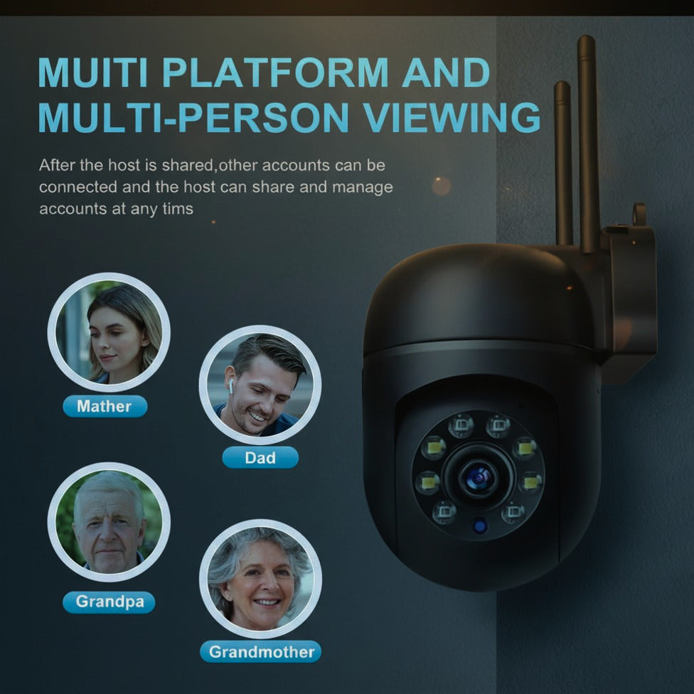 360° Outdoor WiFi Security Camera with Night Vision
