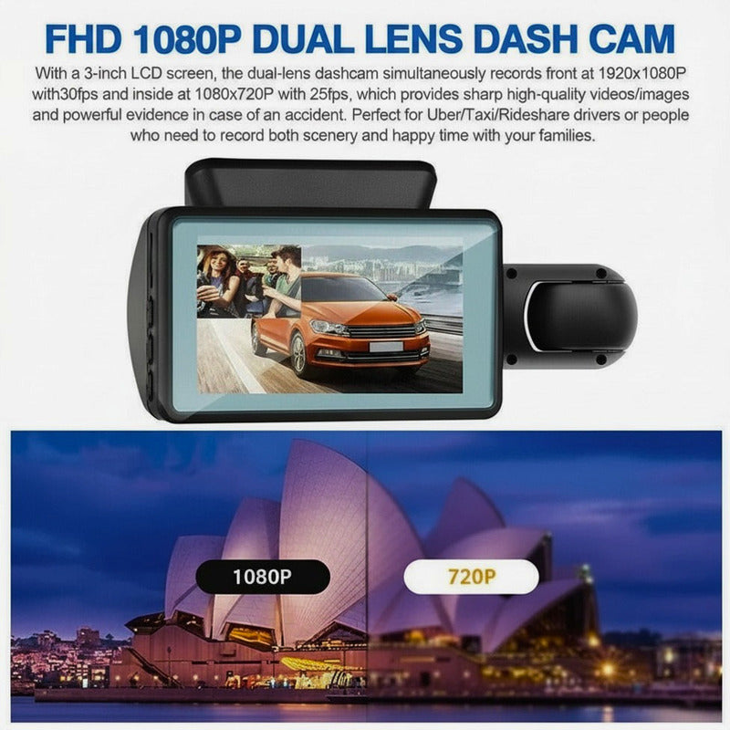 1080P Dual Lens Car Dash Cam
