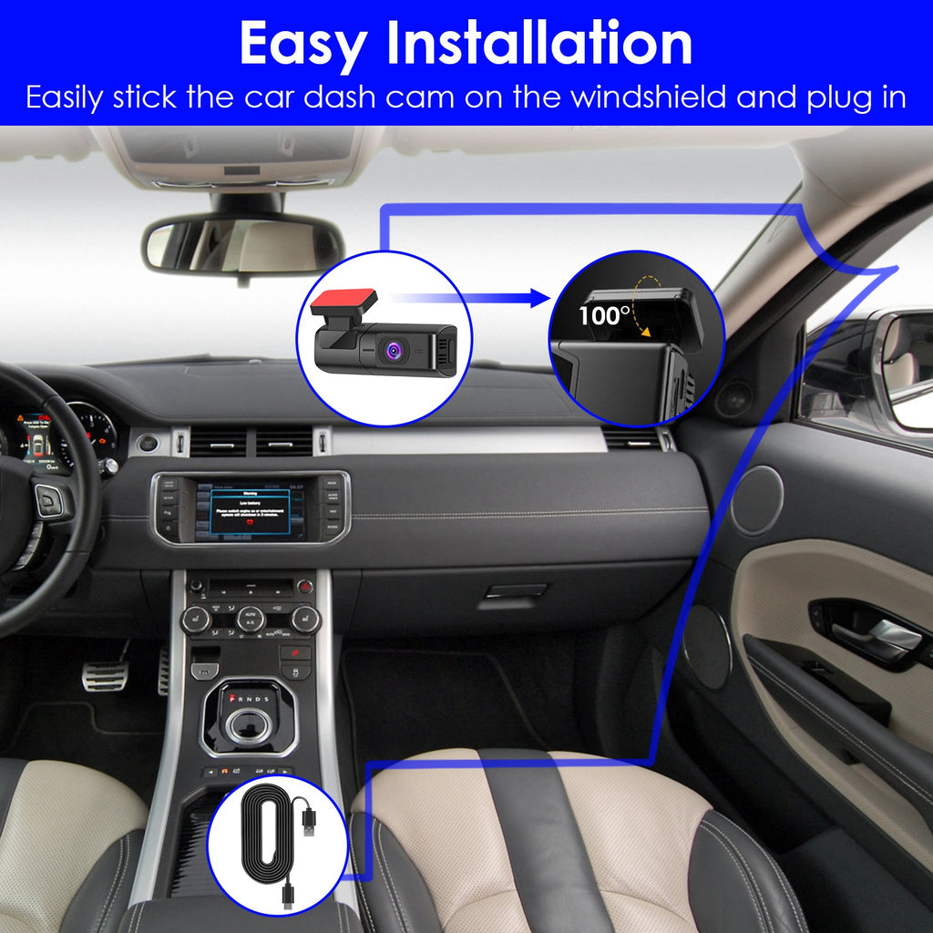 2K HD Dash Cam with Night Vision & WiFi – 32GB Card Included