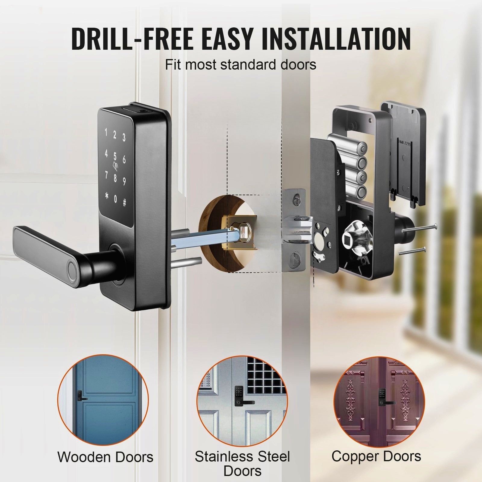 Smart Fingerprint Door Lock – 5-in-1 Keyless Entry with App, Keypad & Bluetooth