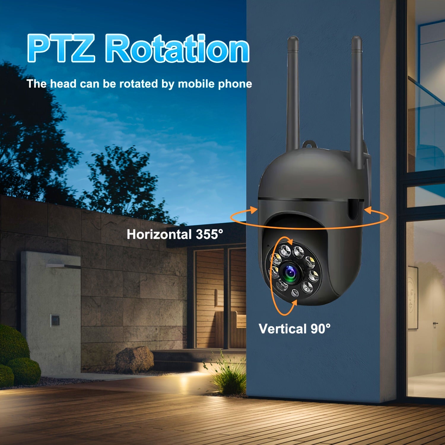 360° Outdoor WiFi Security Camera with Night Vision