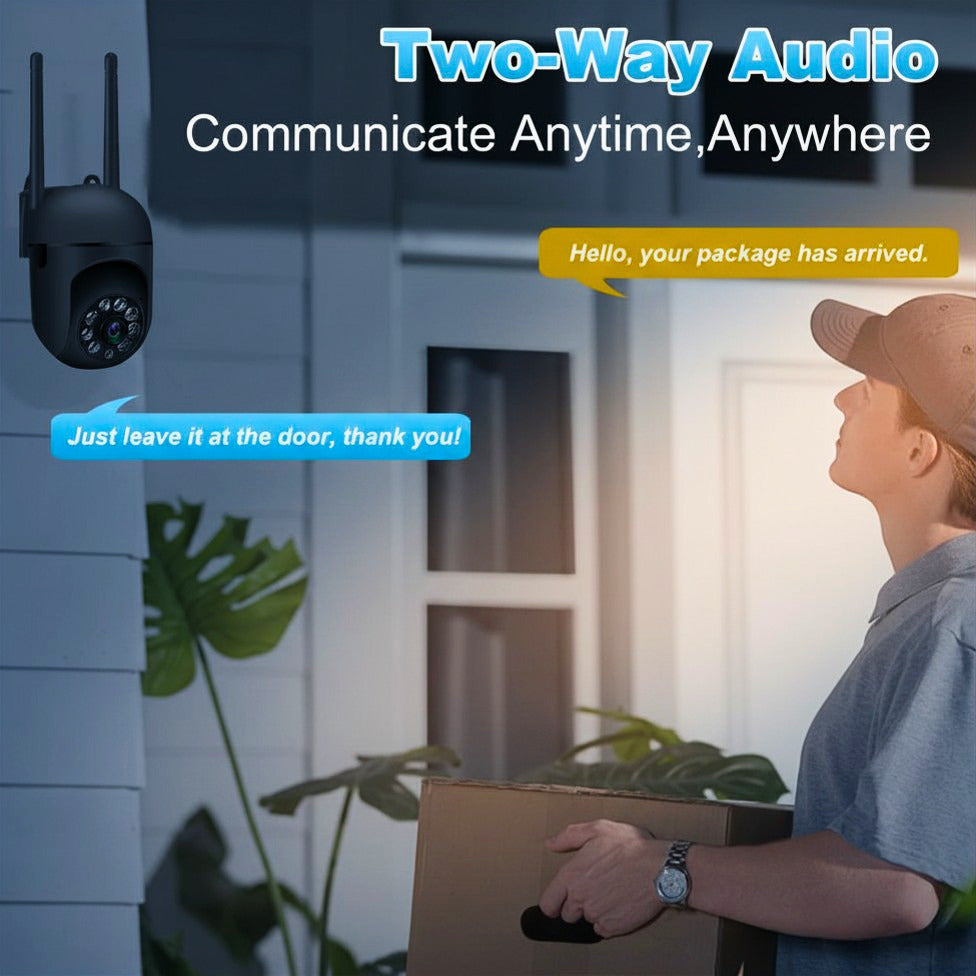 360° Outdoor WiFi Security Camera with Night Vision
