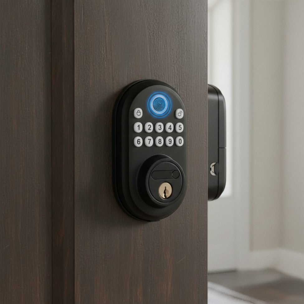 Smart Fingerprint Door Lock – Keyless Entry with Password & Key Access